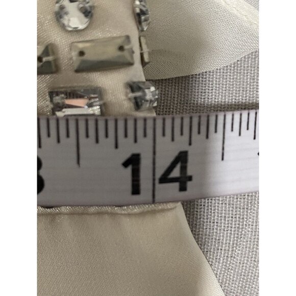 Laundry By Shelli Segal Women’s Shirt Sleeve Blouse Cream Sleeveless Size 0 - Picture 4 of 11